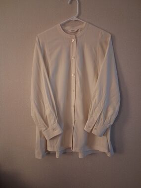 Toast Pale Yellow 100 % Silk Womens Blouse M